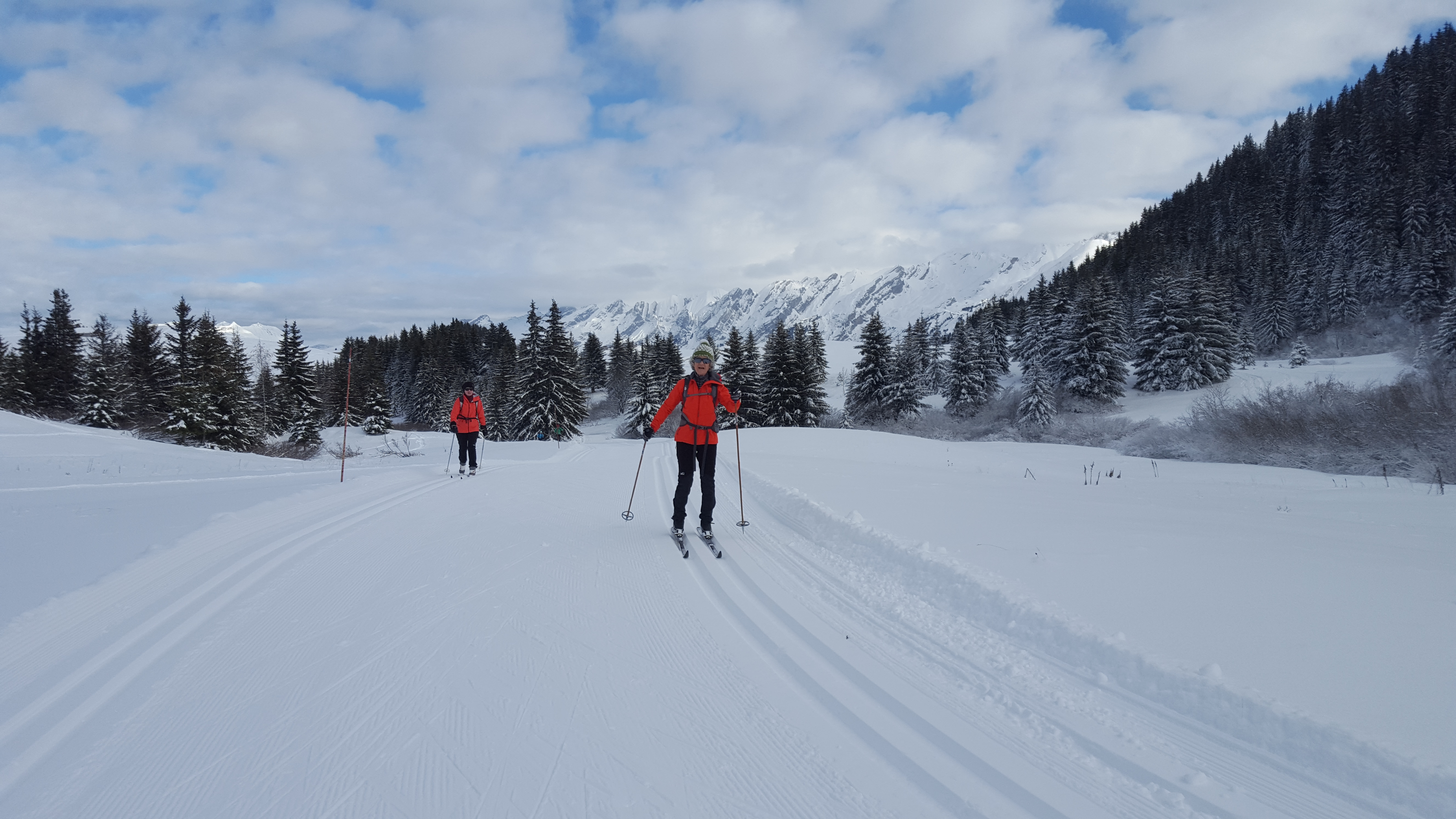 ski de fond le plateau de Beauregard Club Alpin Français de Meythet